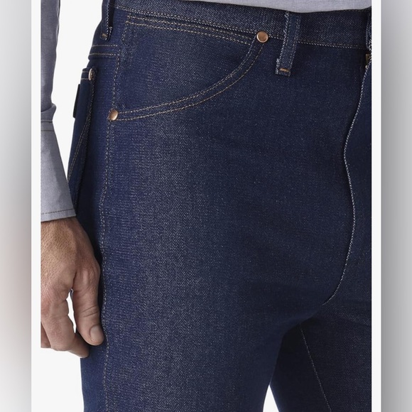 Wrangler Men’s Cowboy Cut Stretch Slim Fit Jeans - Rigid Indigo - 31x31 - Picture 4 of 5